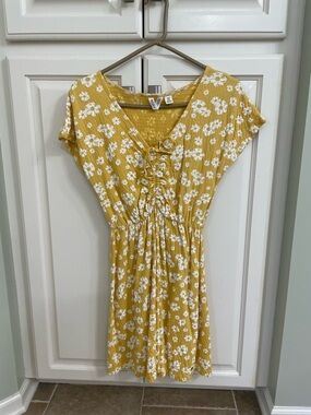 Roxy Yellow White Floral Summer Dress